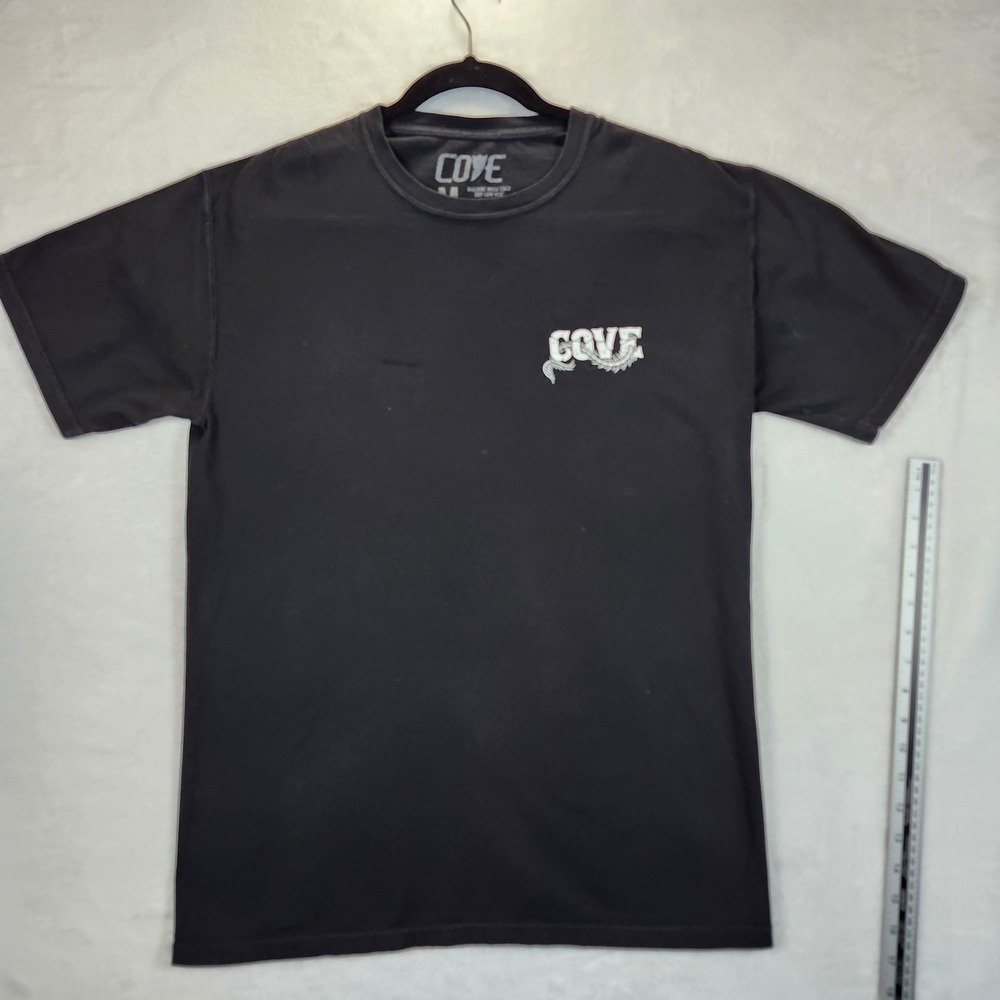 COVE‎ Black Graphic T Shirt Men's Medium Pirate Ship Kraken Ocean